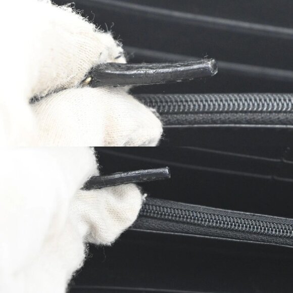 GUCCI Micro Guccissima GG Pattern Zip Around Long Wallet Leather Black - Picture 13 of 15